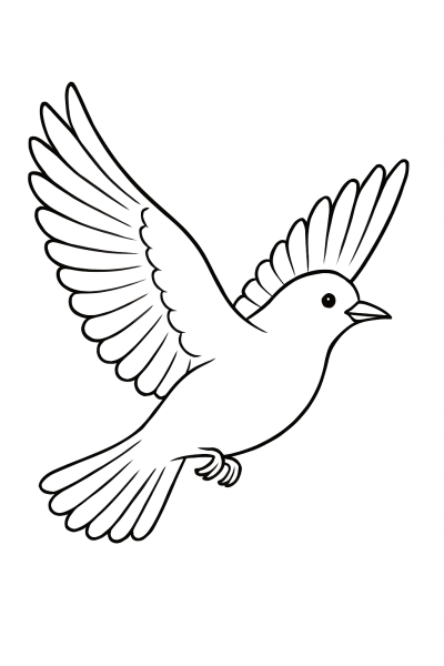 Mein erster realistischer Vogel zum Ausmalen