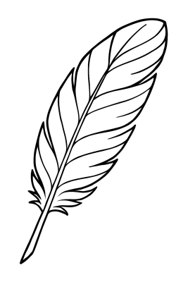 Meine bunte Vogelfeder: Ausmalspaß für kleine Künstler! - Coloring Page