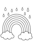 Regenbogen mit Vogel