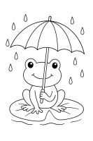Regenschirm mit Frosch