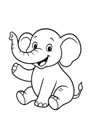 Benjamin Blümchen Waving Smiling