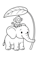 Benjamin Blümchen with Monkey