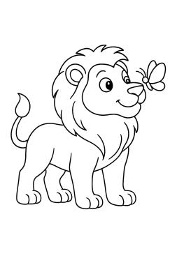 Der Löwe in Dir: Ein starkes Ausmal-Abenteuer - Free Coloring Page