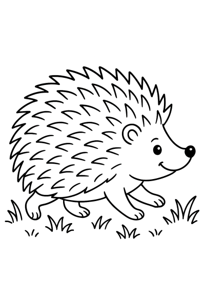 Mein erster realistischer Igel: Ausmalspaß!