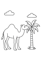 Kamel mit Palme