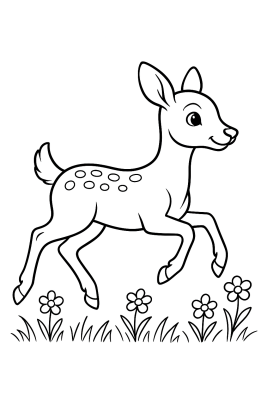 Mein erstes Reh zum Ausmalen - Coloring Page