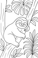 Schlafendes Faultier im Baum