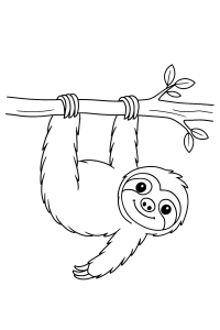 Mein Faultier-Freund zum Ausmalen